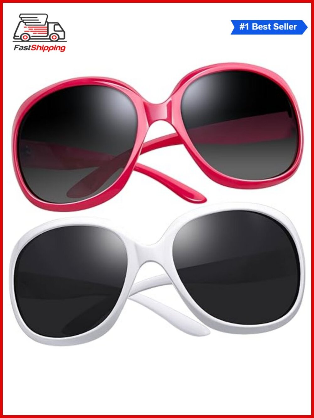 ✨ Oversized Butterfly Polarized Sunglasses Retro UV400 Full Frame Ladies Big
